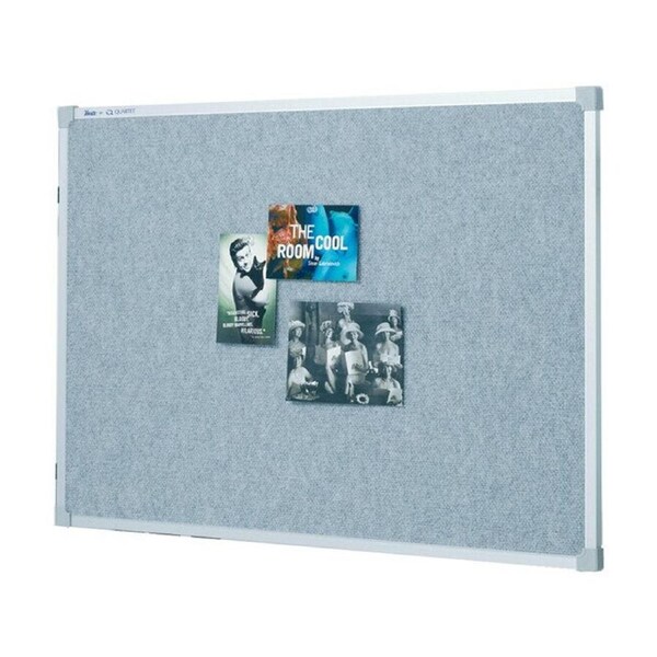 Quartet Bulletin Board Fabric Surface Aluminium 1200x1800mm Silver