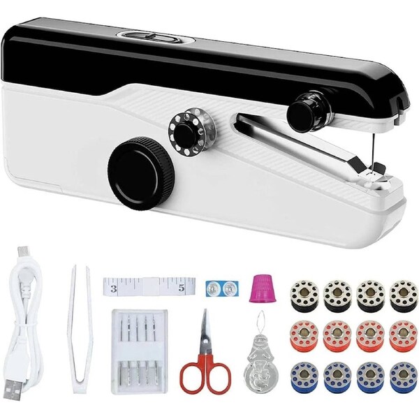Portable Mini Handheld Cordless Sewing Machine Hand Held Thread Stitch Clothes