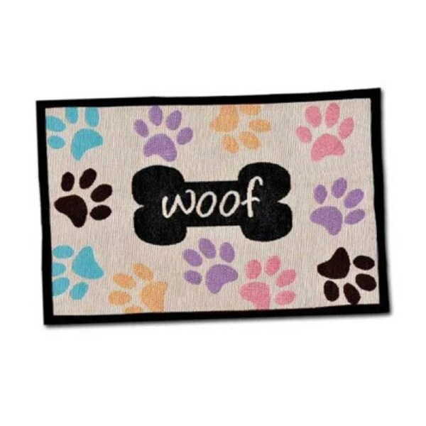 Loving Pets Woof w/Multi paws Fashion Mat