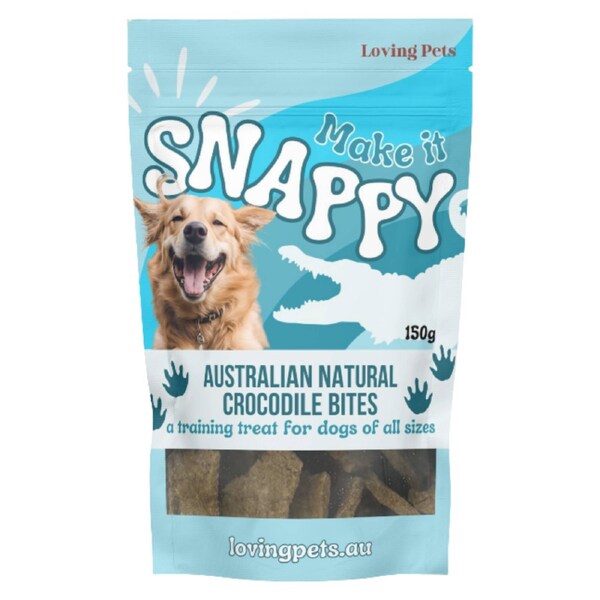 Loving Pets Make it Snappy - Crocodile Bites Dog Treats 150gm