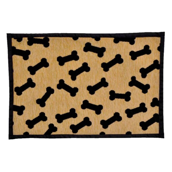 Loving Pets Dancing Bones Chenille Fashion Dog Mat
