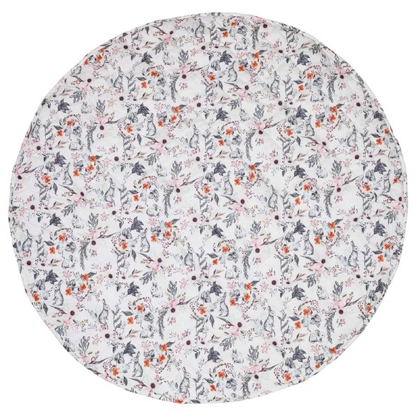 OutlookBaby Baby Play Mat Quilted (Waterproof Backing) - Enchanted Bunnies