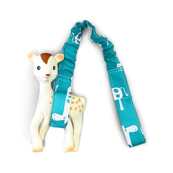 OutlookBaby Pram Strap - Teal Giraffe
