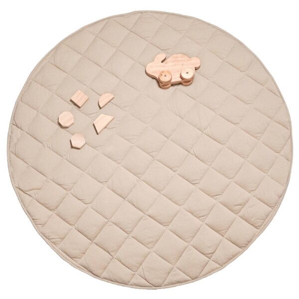 OutlookBaby Jersey Quilted Play Mat (Waterproof Backing) - Wheat