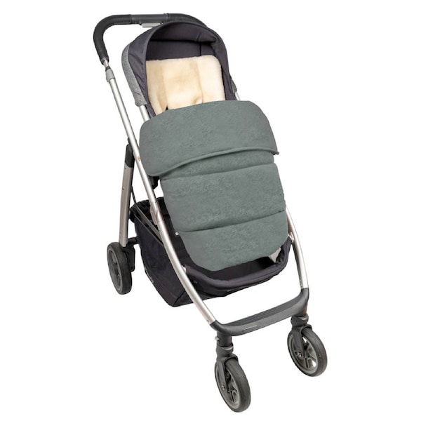 OutlookBaby Jersey Cotton Stay-Put Pram Quilt/Footmuff - Sage Green