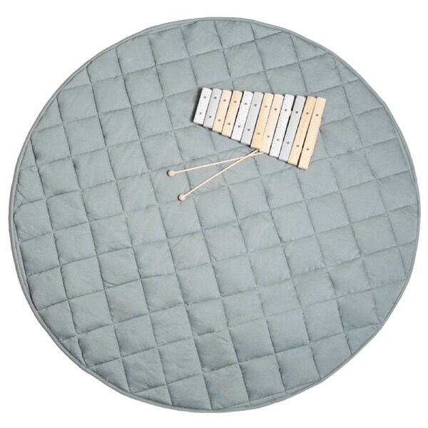 OutlookBaby Jersey Quilted Play Mat (Waterproof Backing) - Sage