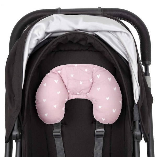 OutlookBaby Head Hugger Neck Support - Dusty Rose Hearts