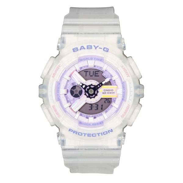 Casio Baby-G Analog Digital Resin Strap Purple Dial Quartz BA-110PS-7A 100M Women's Watch