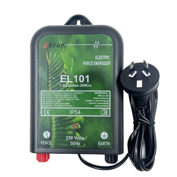 20km MAINS Power Electric Fence ENERGISER Charger 1J 240V