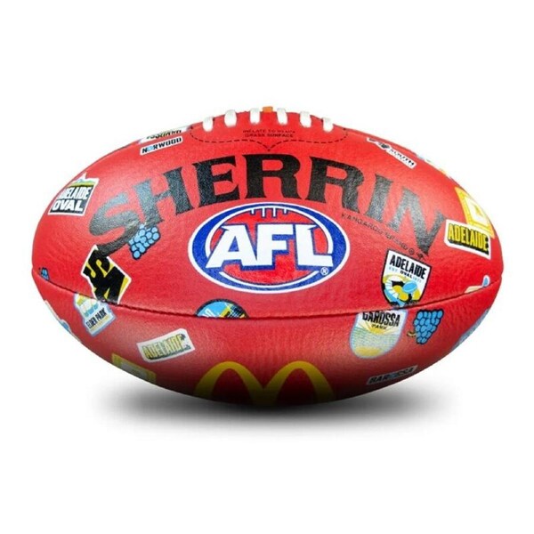 AFL GATHER ROUND 2026 REPLICA LEATHER GAME BALL RED