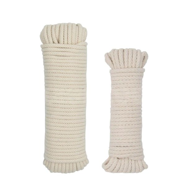 8mm x 30m Cotton Rope Twine Braided Cord 1 Roll 30m