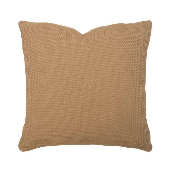 Bambury Milo Waffle Square Cushion - Chai