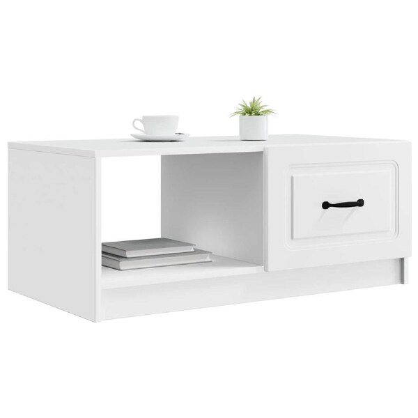 Coffee Table White 90 x 50 x 37 cm Engineered Wood vidaXL