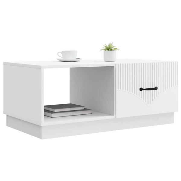 Coffee Table White 90 x 50 x 37 cm Engineered Wood vidaXL