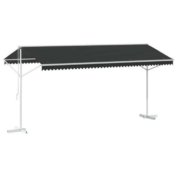Free Standing Awning Anthracite 5 x 3 m Polyester vidaXL