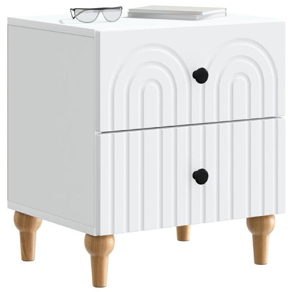 Bedside Cabinet White 43 x 34.5 x 48 cm Engineered Wood vidaXL