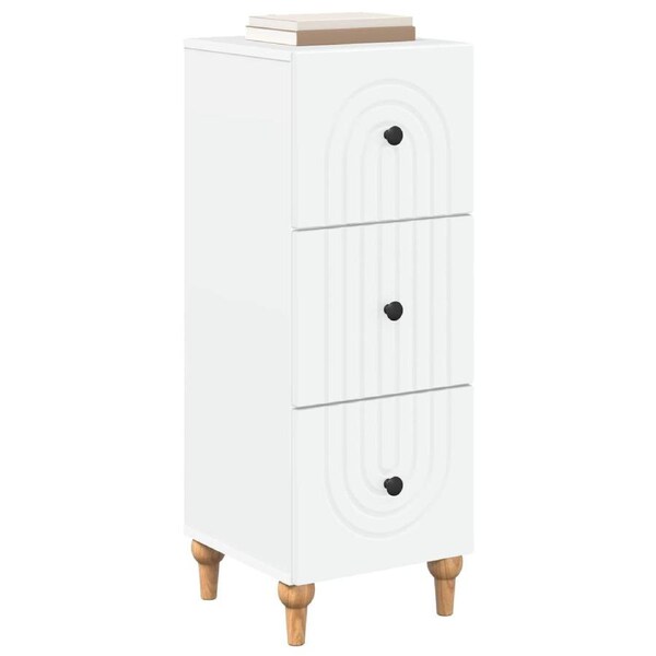 Drawer Cabinet White 33 x 34.5 x 90 cm Engineered Wood vidaXL