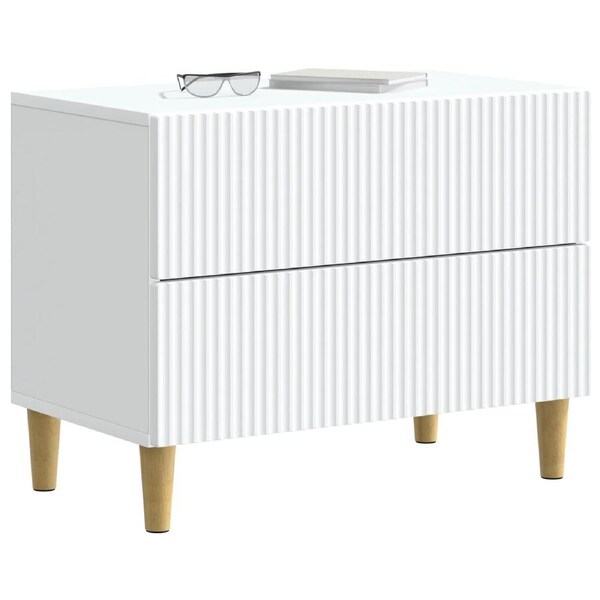 Bedside Cabinet White 62 x 34.5 x 48 cm Engineered Wood vidaXL