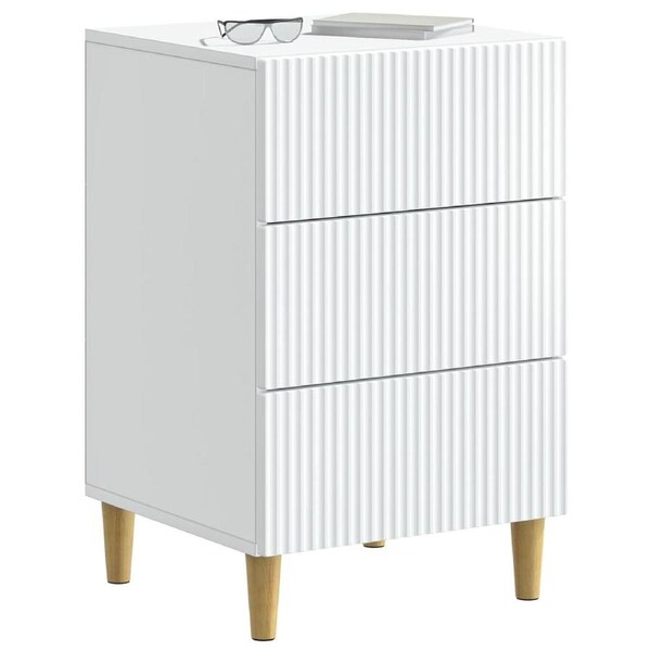 Bedside Cabinet White 43 x 41 x 66.5 cm Engineered Wood vidaXL