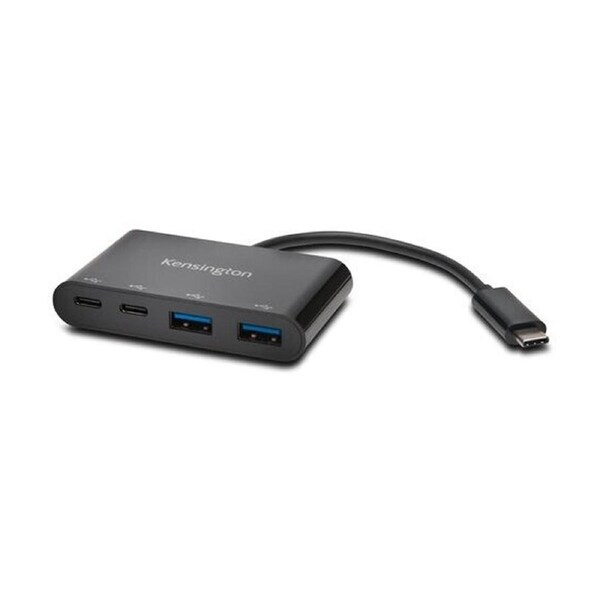 Kensington CH1000 USB-C 4 Port Hub Fast Data Transfer Dock Black