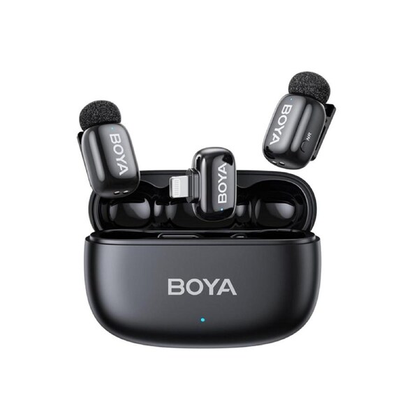 BOYA Mini 2 Dual Wireless Microphone - Lightning w/ Case (Black)