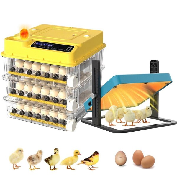Advwin Three-Layer 108-Egg Incubator + Chicken Brooder Heating Plate