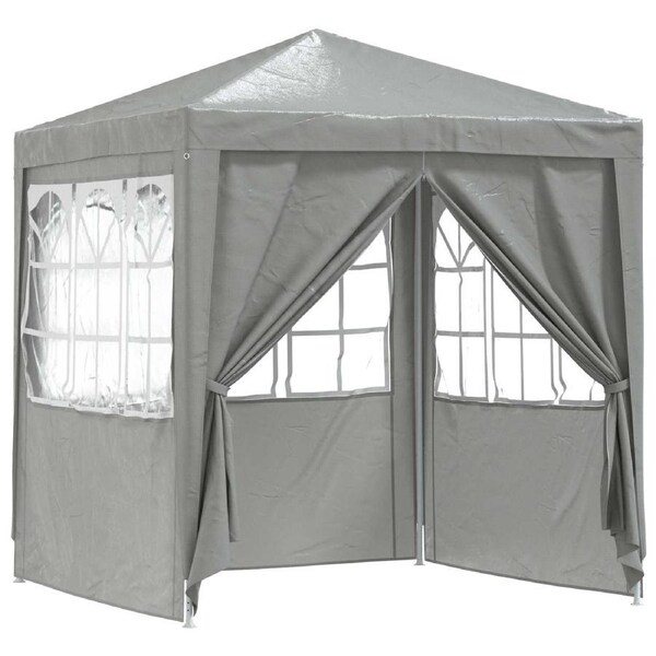 Party Tent Light Grey 200 x 200 x 240 cm PE and Steel vidaXL