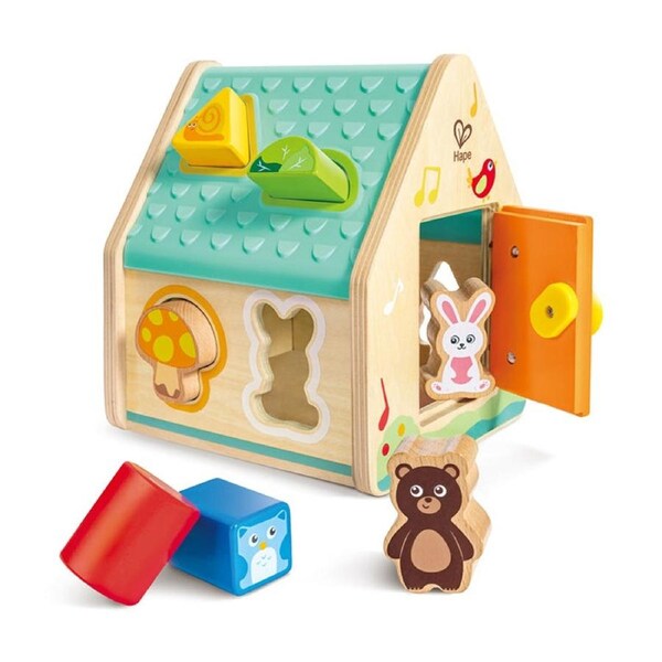 Hape Critter House Shape Sorter Wooden Educational Kids Toy 2y Multicolour