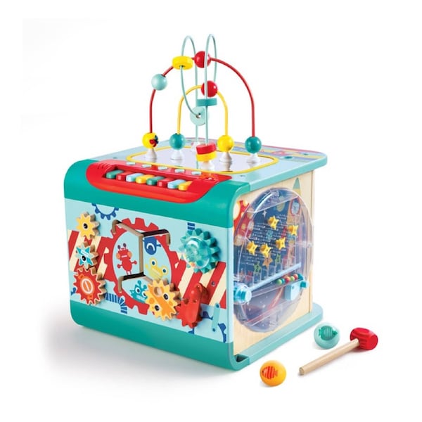 Hape Explore And Learn Magic Cube Wooden Activity Toy 1-3y+ Multicolour