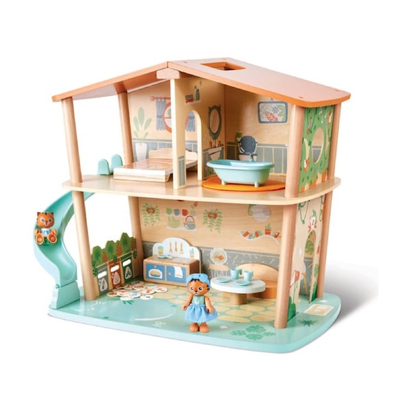Hape Tigers’ Jungle House Wooden Dollhouse Toy W/ Accessories 3y+ Multicolour