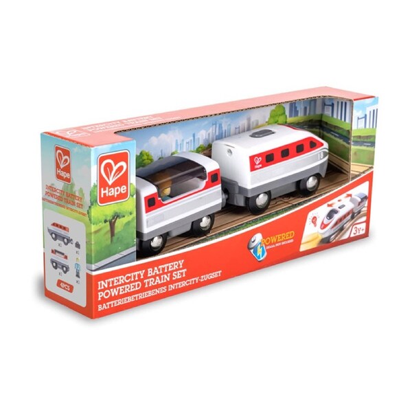 Hape Intercity Battery Powered Train Set Toy For Kids 3y+ Multicolour
