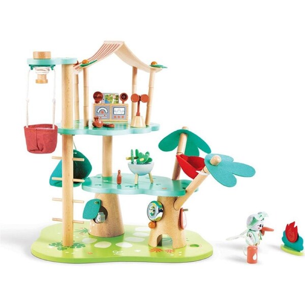 Hape Kikis Treehouse Headquarters Animal Figures Wooden Playset Multicolour