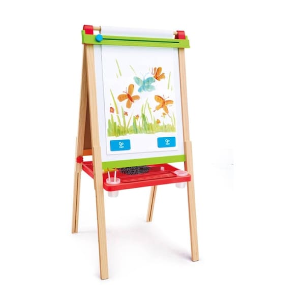 Hape Little Artists Easel Double-Sided Whiteboard Blackboard 3y+ Green/Red