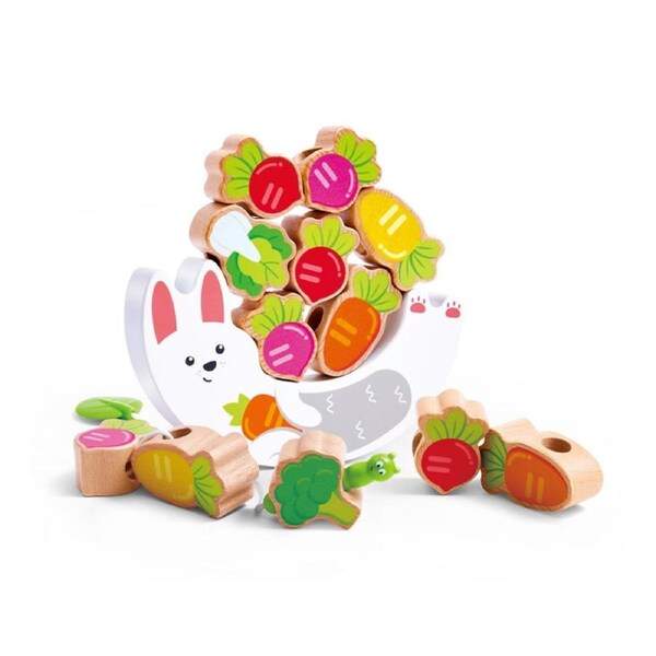 Hape Bunny Balance And Threading Game Wooden Kids Toy 18M Multicolour