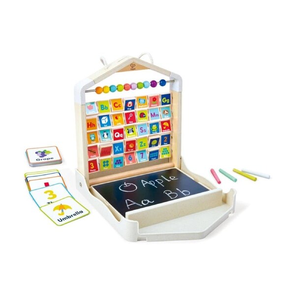 Hape Alphabet Learning Abacus Educational Toy W/ Chalkboard 3y+ Multicolour