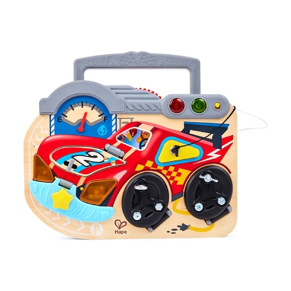 Hape Little Racers Busy Board Wooden Educational Toy 3y+ Multicolour
