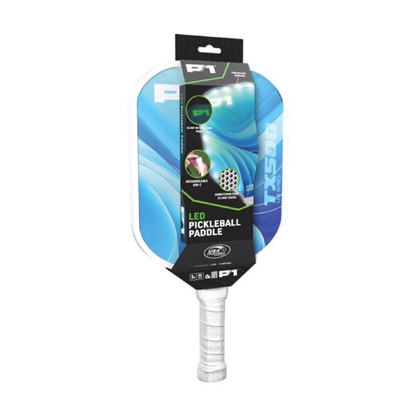 P1 LED Pickleball Paddle Kit Glow-In-The-Dark USB Rechargeable 5y Blue