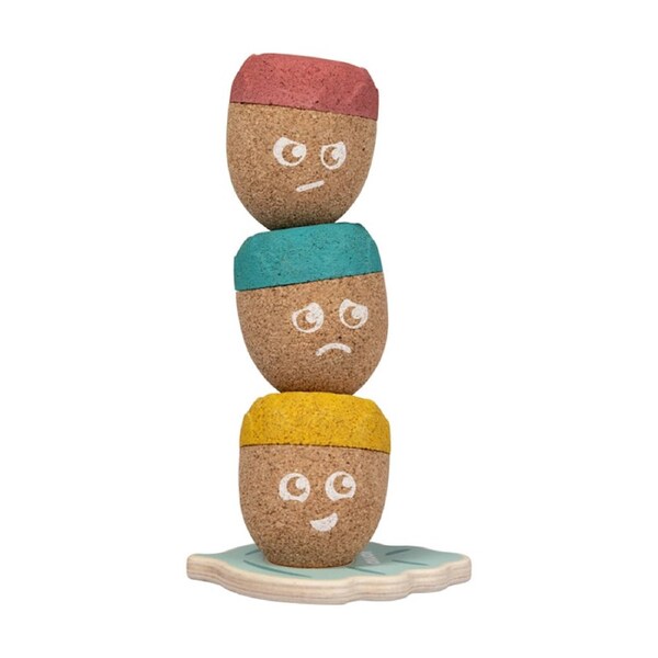 Korko Magical Mood Acorns Wooden Cork Stacking Toy Creative Kids Play 18M Mull