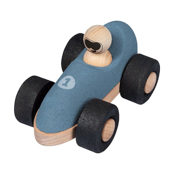 Korko E-Cork Racer Push Car Cork Material Enhances Coordination Kids 18M Blue