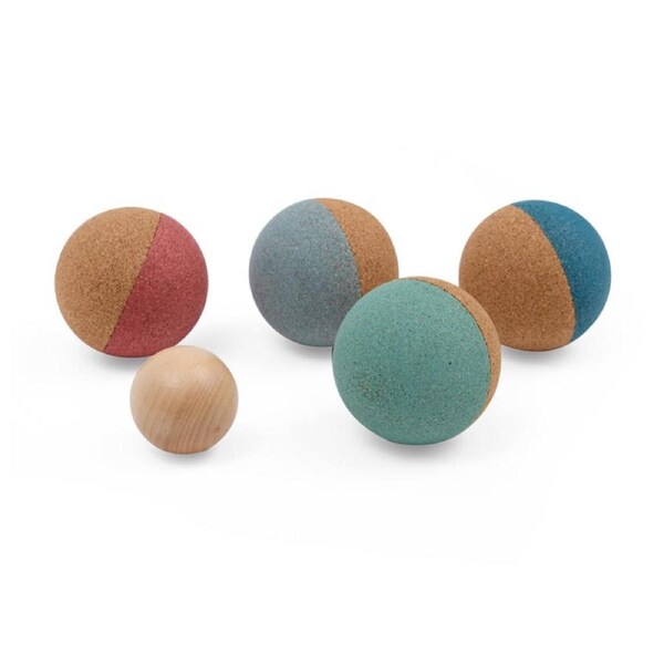 Korko Champions Cork Boccia Indoor Outdoor Set W/ 4 Wooden Balls 3y+ Multicolour