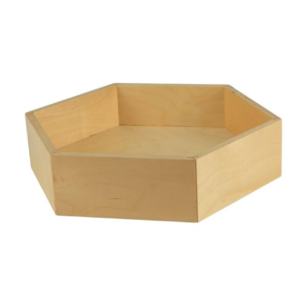 4pc Vivaio Wooden Hexagon Trays Sensory Kids Play Set 43x38x10cm 3y+