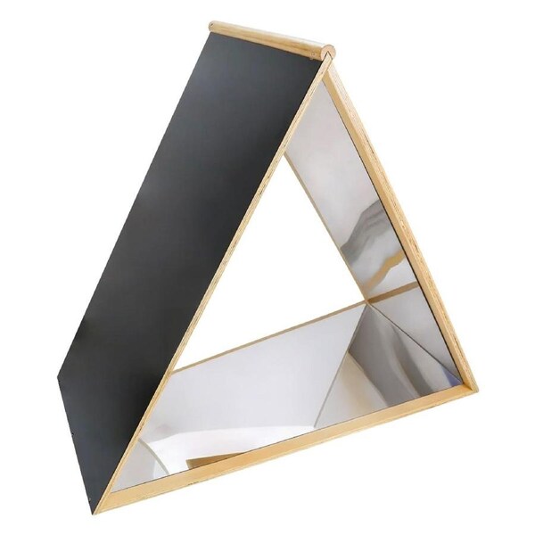 Vivaio Triangle Mirror Educational W/ Blackboard & Magnetic Whiteboard 3y+