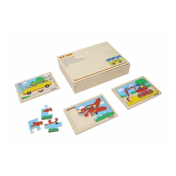 Educo Vehicle Puzzles Box Kids Educational Learning Toy 3y+ Wood