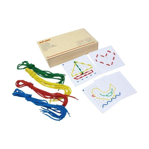 Educo Vetrovorm Lacing Card Kit Kids Educational Learning Toy 3y+ Wood