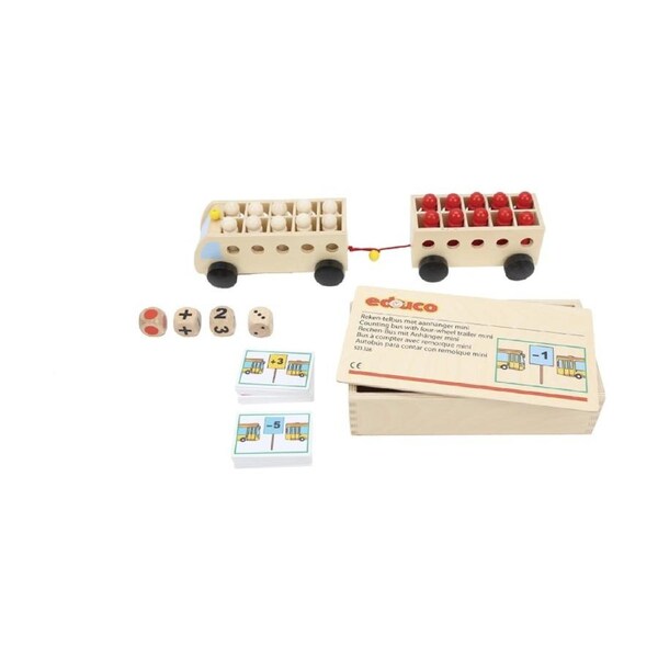 Educo Counting Bus Small Kids Educational Learning Toy 3y+ Wood