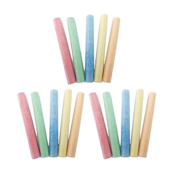 3x 160pc Tacco Coloured Chalks Dustless Bright Colours Kids 3Y+