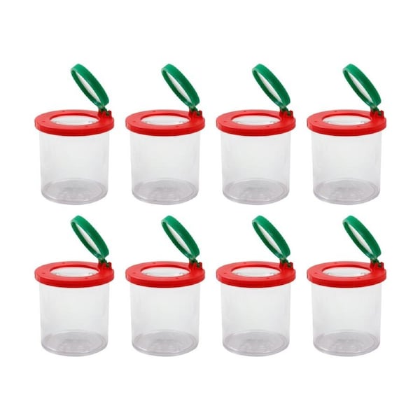 8PK Vivaio Insect Box Bug Viewer W/ Dual 2x And 3.5x Magnifying Lids 3y+