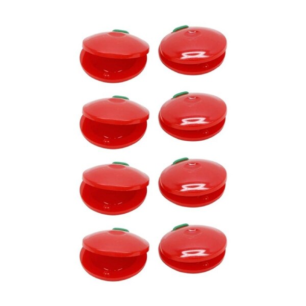4x 2pc Vivaio Plastic Finger Castanets Kids Musical Instrument 3Y+ Assorted