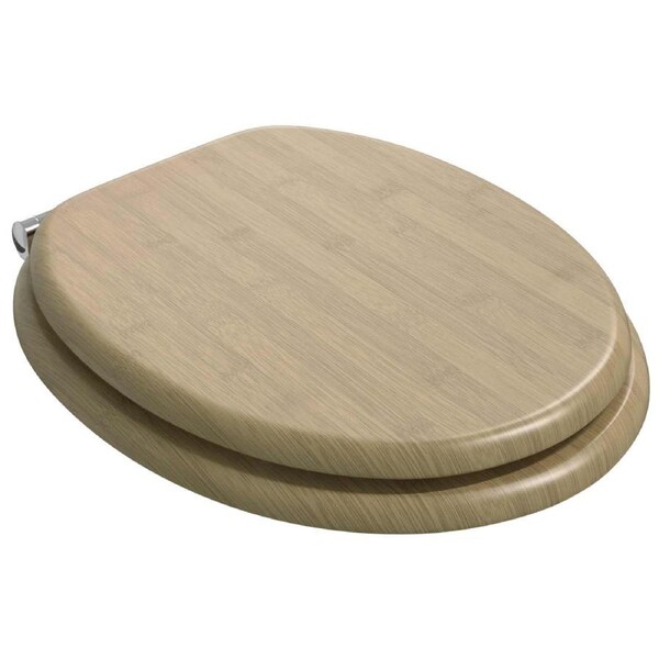 Soft-Close Toilet Seat 2 pcs Light Bamboo Color 44 x 38 cm vidaXL
