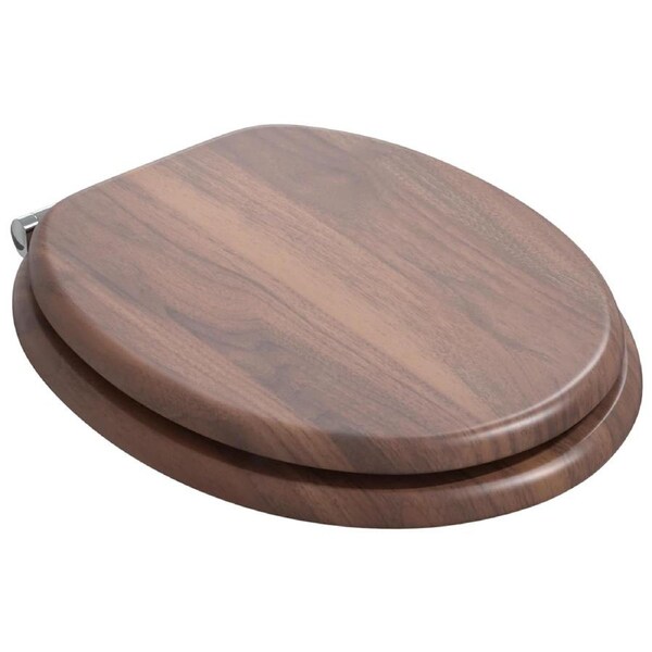 Soft-Close Toilet Seat Brown 44 x 38 cm MDF board vidaXL